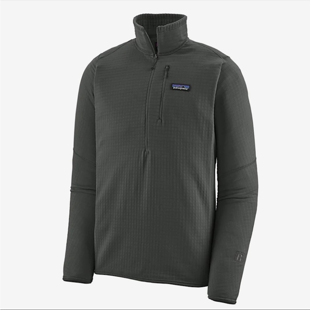 Men’s Patagonia R1 Full Zip Jacket Thermal Fleece Gray Size L